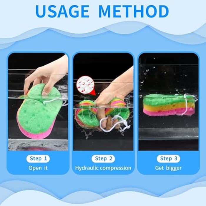 oval bath Sponge for Women Men Kids, Sponge Loofah Body Scrubber Reusable Exfoliating Bath Sponge for Body Wash Bathroom, Large Size Bathing Sponge Bathing Accessories (multicolor) - Image 4
